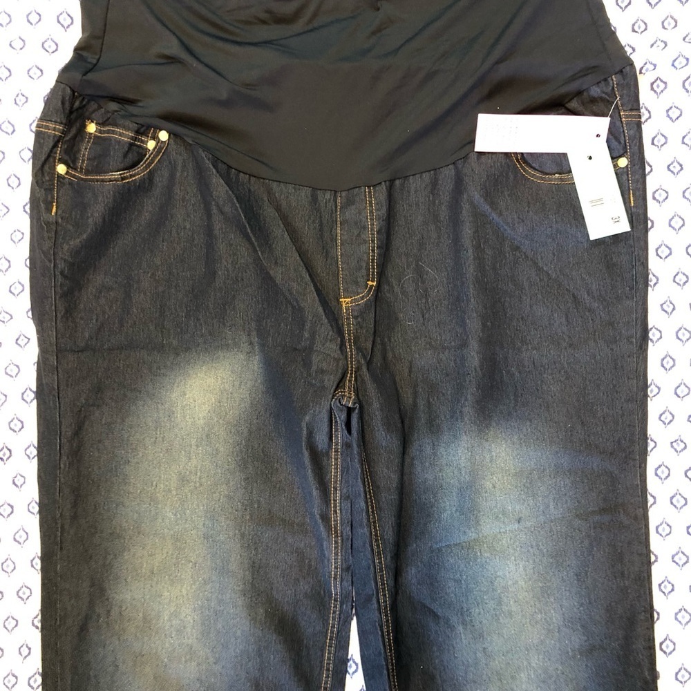 Women's dark blue Maternity Jeans 3X